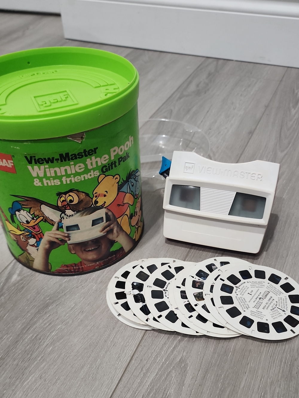 🐻View-Master Winnie the Pooh & His Friends Reel Viewer Set Green White Fair
